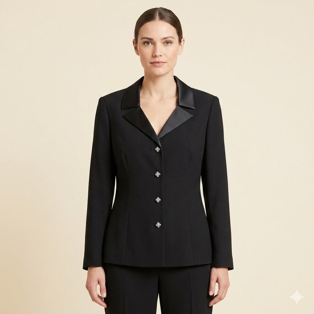 V 056-Vintage Liz Claiborne Night Blazer size 16 / PTP 22”
